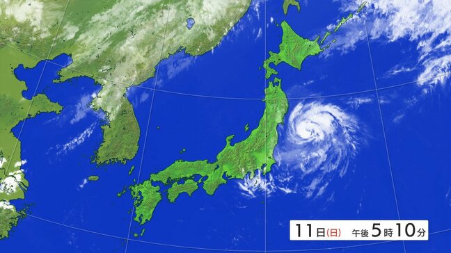 【台風情報】台風5号は12日朝~昼前に宮城県か岩手県に上陸見込み「線状降水帯発生のおそれ」記録的な大雨になる所も tbc気象台(11日午後5時半更新)|TBS NEWS DIG