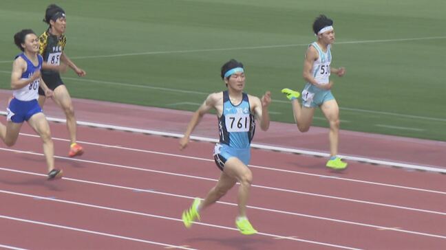 【山梨県高校総体】陸上 男子200ｍ　「悔しい思いがあったので...」ケガから復活、優勝|TBS NEWS DIG