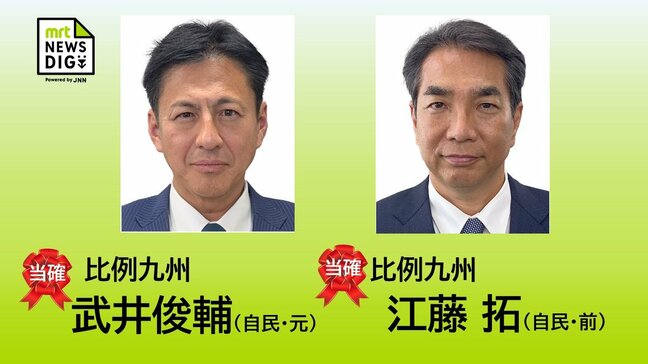 衆院選　宮崎１区　武井俊輔氏（自民・元）宮崎２区　江藤拓氏（自民・前）比例復活当選に|TBS NEWS DIG