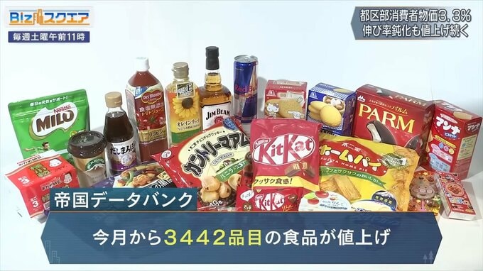 物価高いつまで続く？　東京23区の消費者物価3.3％上昇【Bizスクエア】|TBS NEWS DIG
