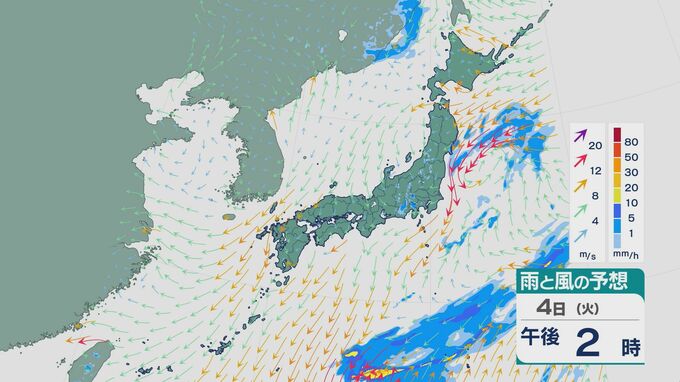 4日も関東や東北で大気の不安定な状態続く 急な雷雨に注意を 5日正午までの雨と風シミュレーション　|　石川県のニュース｜MRO北陸放送