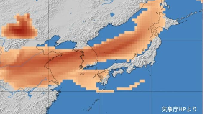 【黄砂情報】日本に黄砂飛来か【黄砂シミュレーション４日（土）～５日（日）／ 全国各都市の週間予報】気象庁 黄砂情報|TBS NEWS DIG