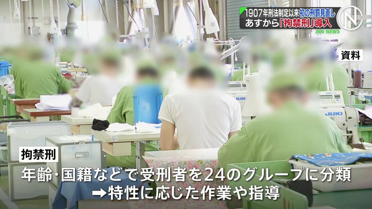 6月1日から「拘禁刑」導入 受刑者を24に分類し、再犯防止に重点 1907年以来の大転換 | TBS NEWS DIG