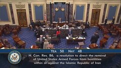 米議会上院　イラン攻撃を制限する決議案を可決　与党の一部も賛成　トランプ政権に痛手　決議に拘束力はなし| TBS CROSS DIG with Bloomberg