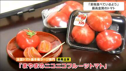 トマトが気持ちよく光合成できるように環境を整えた」全国選手権で金賞