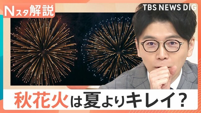 花火の見頃は秋?夏より色が鮮やか、音響効果も抜群?花火マニアが語る「秋花火」の魅力【Nスタ解説】|TBS NEWS DIG