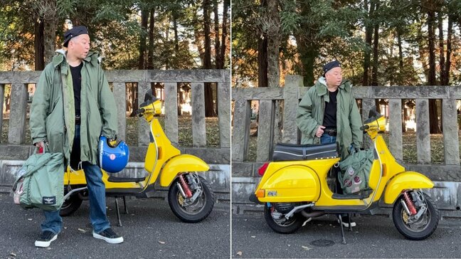 【 レイザーラモンRG 】愛車ベスパT5とM-65コートで “30年前のおしゃれな子” のコスプレ 時代を超えて磨かれたセンス|TBS NEWS DIG