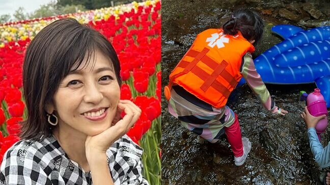 【 白石美帆 】 「たのしい夏休み始まったばかり！」　渓流や緑豊かな自然　家族で楽しむ　【夫は元V6・長野博さん】|TBS NEWS DIG