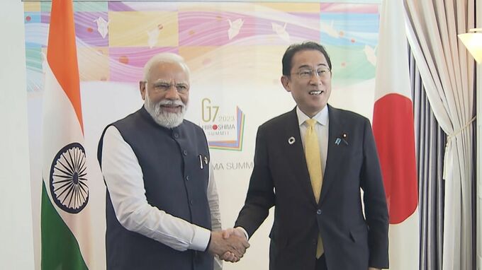 日印首脳会談、国際社会の平和実現へG7とG20議長国の連携確認