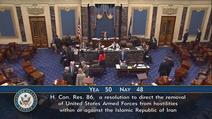 米議会上院　イラン攻撃を制限する決議案を可決　与党の一部も賛成　トランプ政権に痛手　決議に拘束力はなし|TBS NEWS DIG