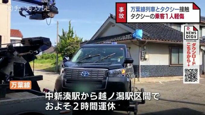 踏切で万葉線とタクシーが接触事故　タクシーの乗客を救急搬送　富山・射水市　|　富山のニュース｜天気・防災｜チューリップテレビ