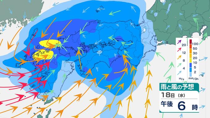 【九州〜近畿】18日(水)から強雨に注意　雨でも春の暖かさ続く　雨風シミュレーション|TBS NEWS DIG