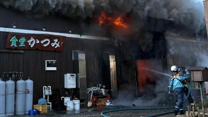 【速報】今朝、飲食店「かつみ食堂」で火事　山梨・北杜市　|　山梨のニュース | ＵＴＹテレビ山梨