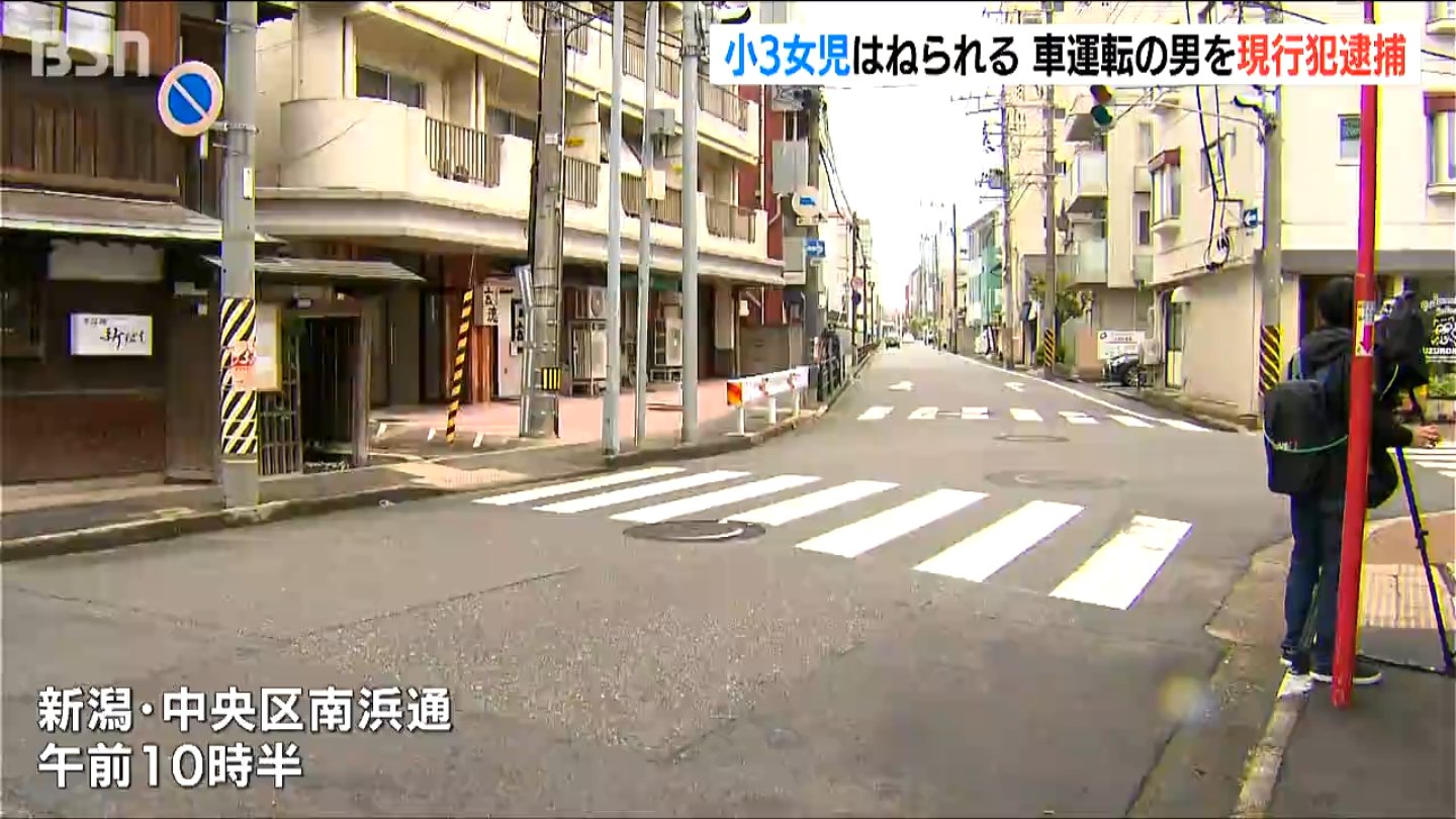 サムネイル_横断歩道で小学3年生の女の子が車にはねられる　運転していた48歳の男を現行犯逮捕　新潟市中央区