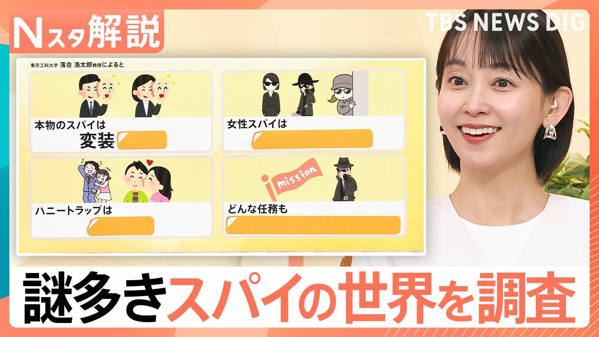 映画はホント？謎多きスパイの世界を調査！ハニートラップに変装も…？情報聞き出すスパイの技術とは【Nスタ解説】 | TBS NEWS DIG