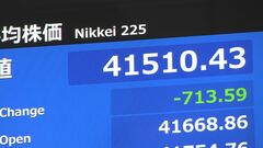 【速報】日経平均株価の下げ幅は700円超　円高の進行を嫌気| TBS CROSS DIG with Bloomberg