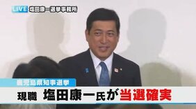 【速報】鹿児島県知事選挙 現職の塩田康一氏が2期目の当選確実|TBS NEWS DIG