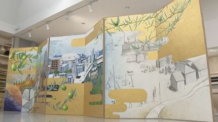 日本画 題名「平和」 日本画 題名「平和」 平和祈念展示資料館】日本画