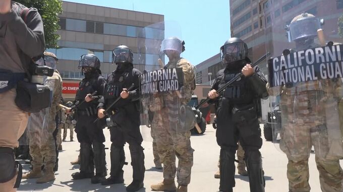 ロス抗議デモ　トランプ政権派遣の州兵による交通規制や群衆整理などは違法　連邦地裁