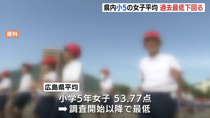 小5女子は過去最低…広島の小中学生、全学年で体力テストが全国平均下回る|TBS NEWS DIG