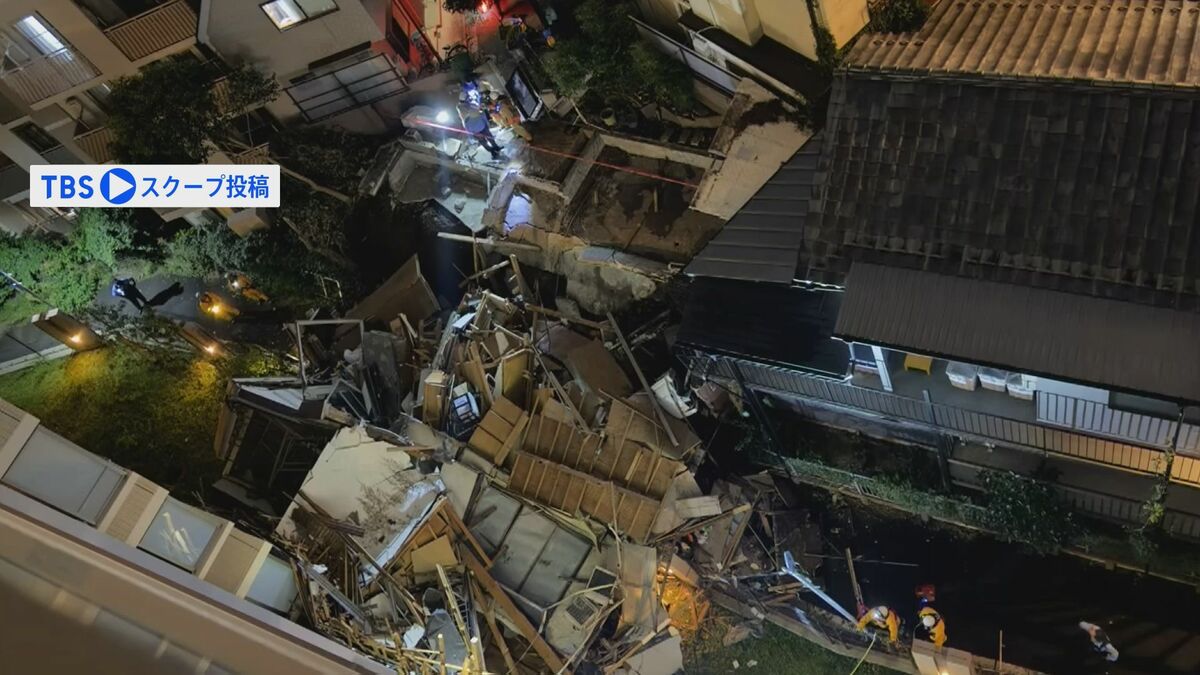 【速報】「地面がドンと、重いものが地面に…」東京・杉並区の住宅街で木造2階建て住宅1棟が倒壊　けが人や逃げ遅れはなし　警視庁