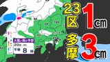 【東京２３区 積雪か？】「降雪予想」２３区１ｃｍ　多摩３ｃｍ【雪シミュレーション２９日（木）～３０（金）】／ 関東各都市の週間予報】気象庁発表詳しく 東京・神奈川・埼玉・千葉・群馬・茨城・栃木・山梨・長野|TBS NEWS DIG