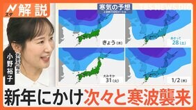 新年にかけ次々と寒波襲来、積雪急増&nbsp;交通の乱れなどに注意、初日の出「よく見える」のは？【Nスタ解説】|TBS NEWS DIG