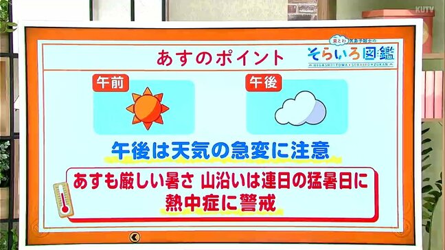 高知の天気　23日も厳しい暑さに　午後は急な雷雨に注意　東杜和気象予報士が解説|TBS NEWS DIG