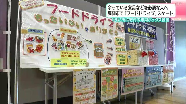 「捨ててしまう前に困っている人に届ける」18か所に寄付の専用ボックス設置『フードドライブ』15日から高知市でスタート|TBS NEWS DIG