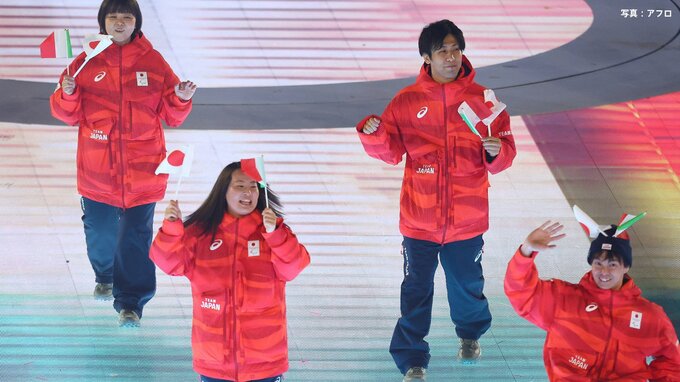 ミラノ・コルティナパラリンピック開会式　五輪同様、日本とイタリアの国旗を手に行進 |TBS NEWS DIG