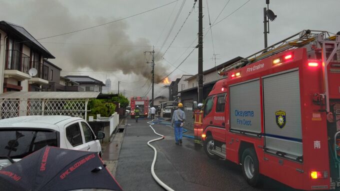 築港新町の住宅火災　焼け跡から1人が遺体で見つかる　この家に住む女性（69）か【岡山】|TBS NEWS DIG