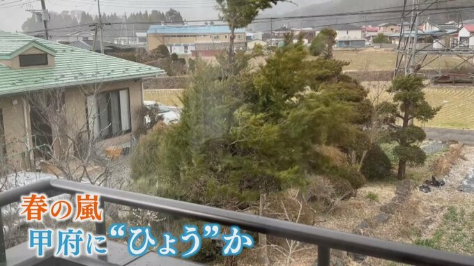春の嵐　甲府などでひょうやあられとみられる氷の粒が確認　強い風も|TBS NEWS DIG