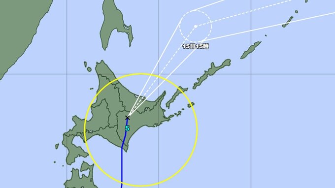 【台風5号】台風が9年ぶりに北海道上陸　きょうにも温帯低気圧になるも現在も最大瞬間風速30メートル程度　今後の進路と勢力を詳しく　気象庁　|　山形のニュース│TUYテレビユー山形