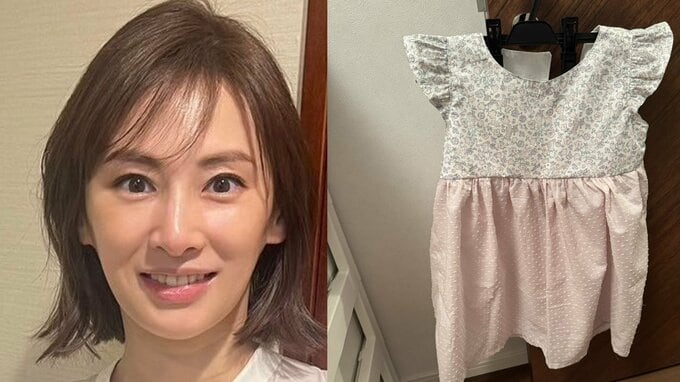 【北川景子】 娘に作った初めてのワンピースを公開 「着てくれるかなあ…」粗ミシンのギャザーに初挑戦!「自己評価は70点くらい…」 過去にはポシェットやリボントートも|TBS NEWS DIG