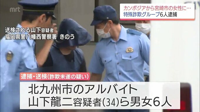 カンボジアの拠点で犯行か　宮崎市の女性に電話し詐欺未遂容疑　北九州市の男ら6人逮捕　　|　MRTニュース ｜ ＭＲＴ宮崎放送