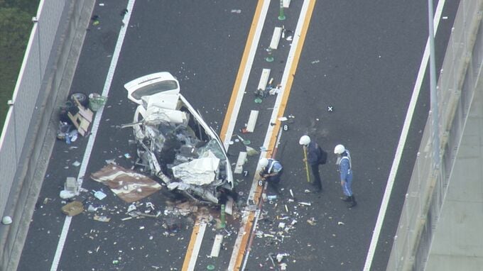 対面通行区間の正面衝突死亡事故　広島高速の通行止めは約6時間後全線で解除に　ライトバンと大型トラックが正面衝突　バンの男性が死亡　広島　|　RCC NEWS | 広島ニュース | RCC中国放送