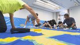 大分トリニータ創設30周年 サポーターが記念横断幕を作成 | 大分のニュース|OBS NEWS|大分放送