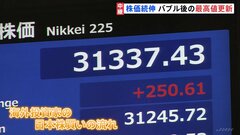 “バブル期以来”の高値更新　日経平均株価きょうも値上がり　背景には…“日本株買い”の流れが【記者解説】| TBS CROSS DIG with Bloomberg