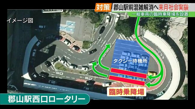 駅前ロータリーの混雑解消へ…一般車の臨時乗降場、11月から社会実験 福島・郡山市|TBS NEWS DIG