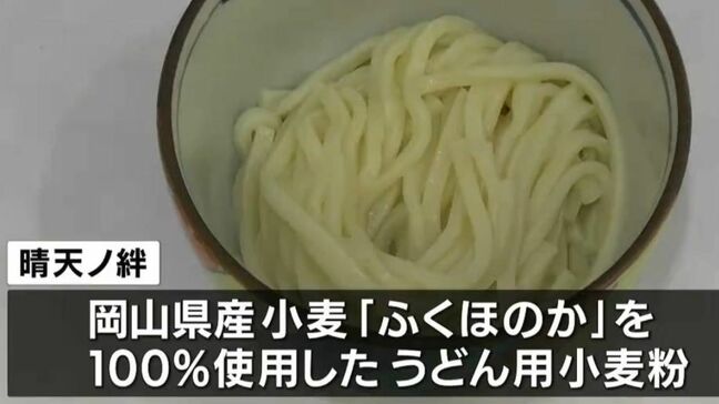日清製粉が岡山県産小麦を使った新商品　うどん用の業務用小麦粉「晴天ノ絆」発表|TBS NEWS DIG