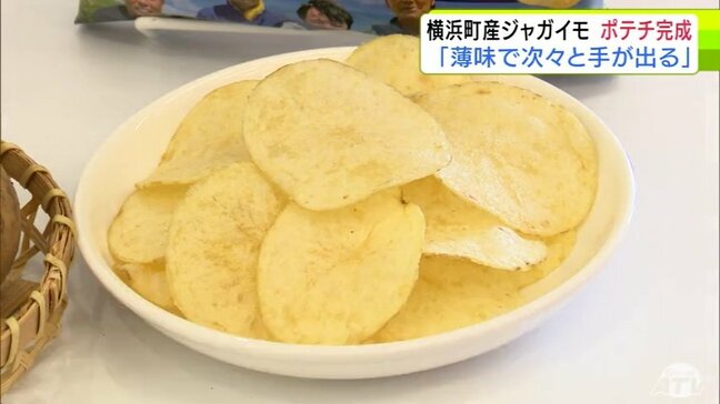 「薄味で次々手が出て、やめられない」青森県横浜町で収穫されたジャガイモだけを使った「ポテトチップス」が完成！　昆布だしをきかせた塩味でジャガイモのおいしさいかす|TBS NEWS DIG