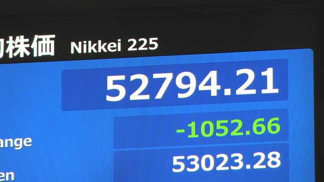 日経平均 一時1000円以上値下がり 急速な円高進行 日米当局による“協調介入”警戒|TBS NEWS DIG