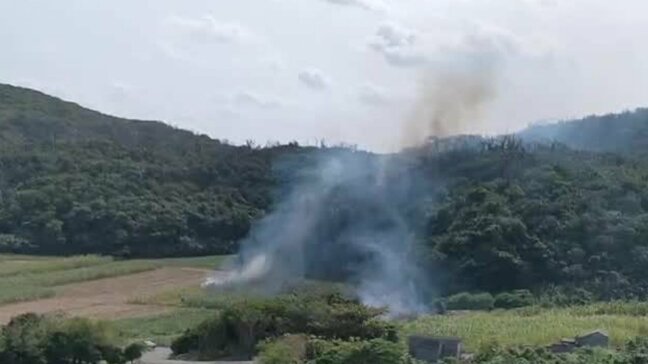 沖縄・久米島で林野火災　午後6時現在も消火活動続く　これまでに人的被害は確認されず|TBS NEWS DIG