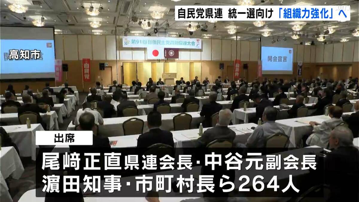 来年春の統一地方選が「最重要課題」自民党高知県連が大会 組織力の強化・地域に根ざした活動へ【高知】