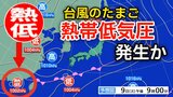 【台風情報】新たな“台風のたまご”「熱帯低気圧」があす（9日）にも日本の南西で発生か...今後の気象情報に注意...11日（木）まで1時間ごとの雨風シミュレーション【気象庁 天気図】|TBS NEWS DIG