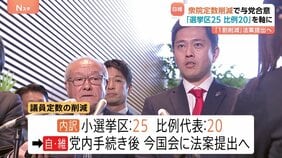 「小選挙区と比例代表あわせて1割」衆院議員定数削減めぐり“1年以内に結論出なければ” 自民・維新が合意|TBS NEWS DIG