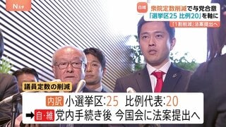「小選挙区と比例代表あわせて1割」衆院議員定数削減めぐり“1年以内に結論出なければ” 自民・維新が合意| TBS CROSS DIG with Bloomberg