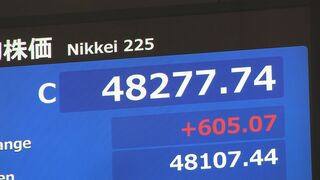 【速報】日経平均 605円高の4万8277円で取引終了 終値として過去2番目の高さ| TBS CROSS DIG with Bloomberg