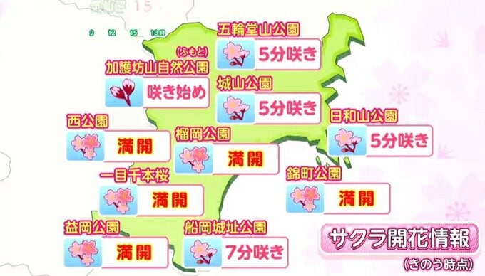 【8日宮城の天気】青空広がるも西風冷たく　最高気温・仙台16℃予想【花粉・桜開花情報掲載】東部中心に花粉大量飛散|TBS NEWS DIG