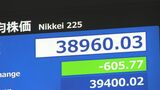 【速報】日経平均株価 一時600円以上値を下げる DeepSeekの低コスト生成AIモデル開発受け 日米で動き|TBS NEWS DIG